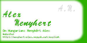 alex menyhert business card